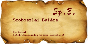 Szoboszlai Balázs névjegykártya